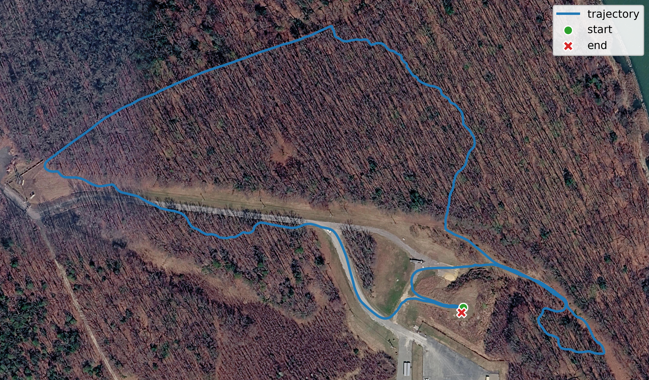 GPS trajectory map for 2025-01-23-11-44-47.bag