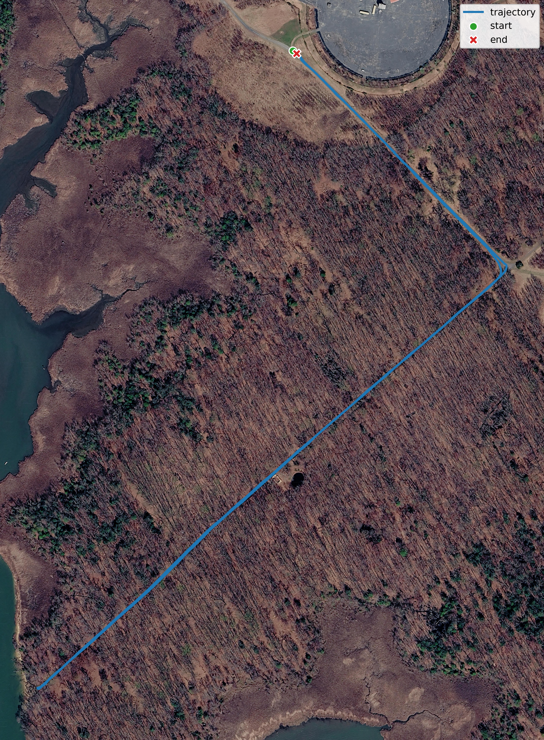 GPS trajectory map for 2025-01-23-16-57-14.bag