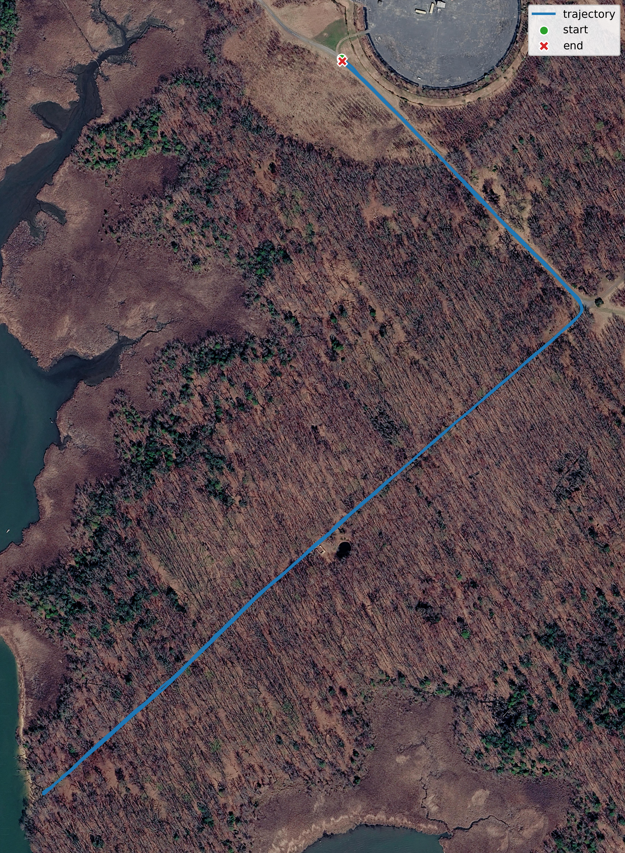 GPS trajectory map for 2025-01-23-17-19-16.bag