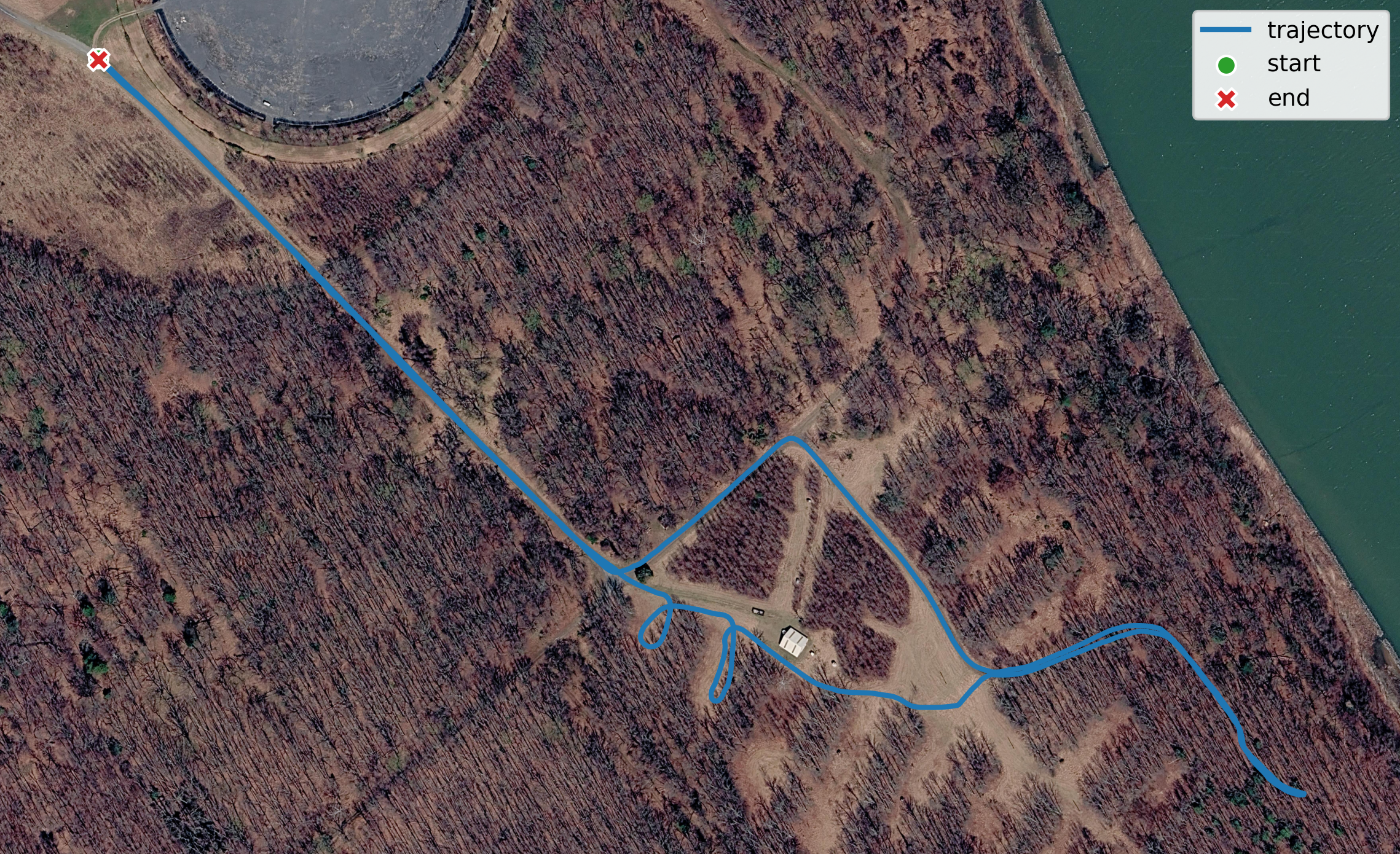 GPS trajectory map for 2025-01-24-09-44-24_newcal.bag