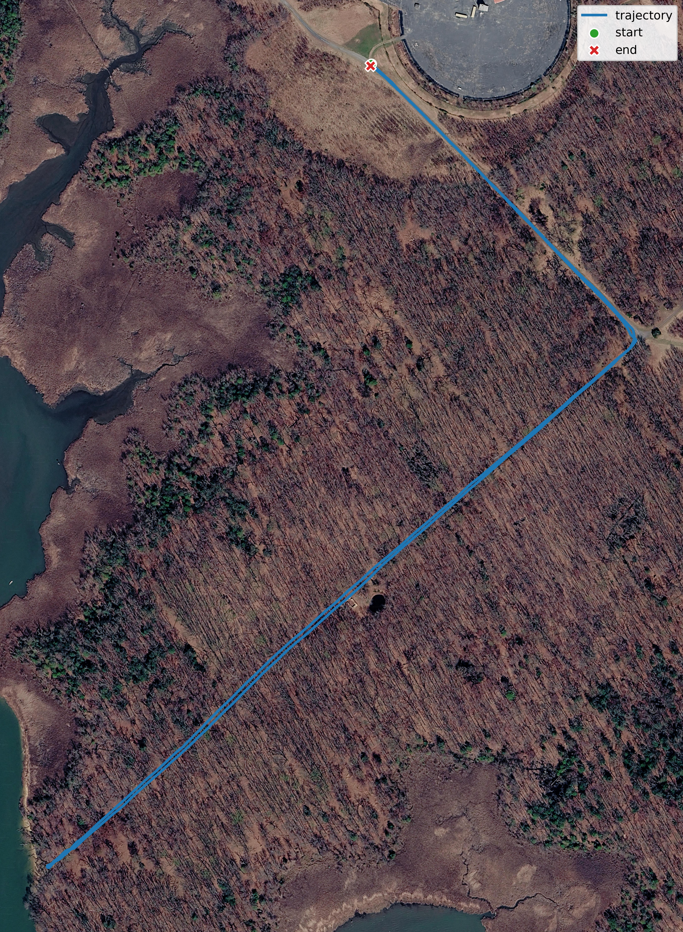 GPS trajectory map for 2025-01-24-10-42-36_newcal.bag