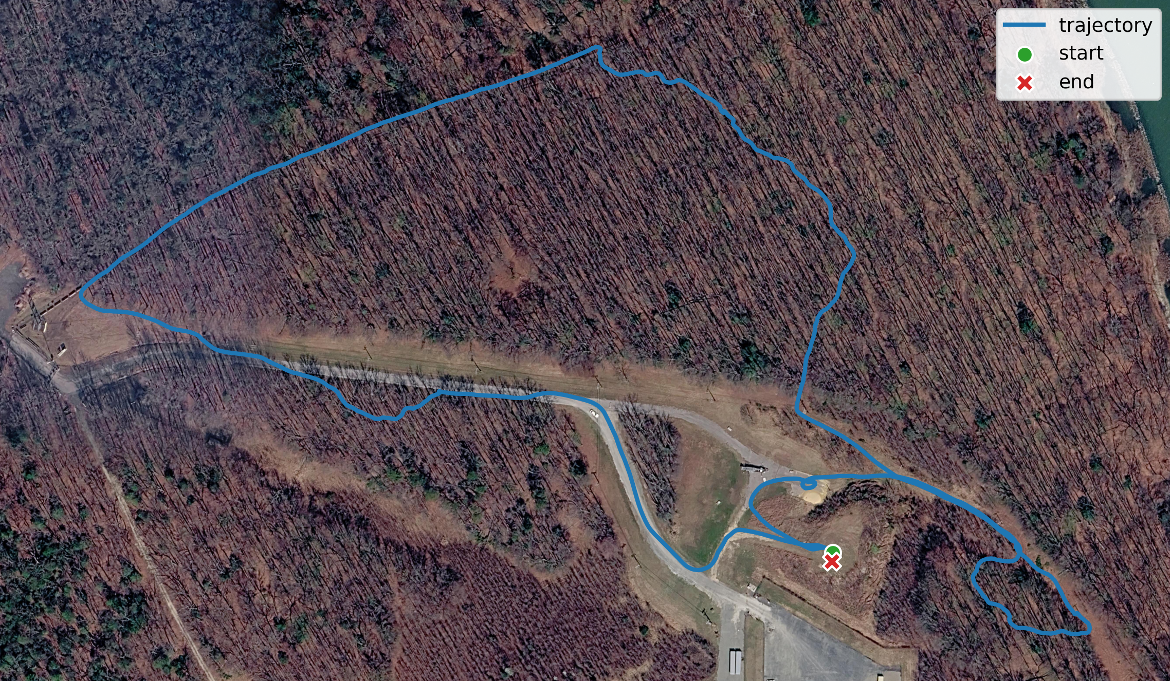 GPS trajectory map for 2025-01-24-12-01-38_newcal.bag