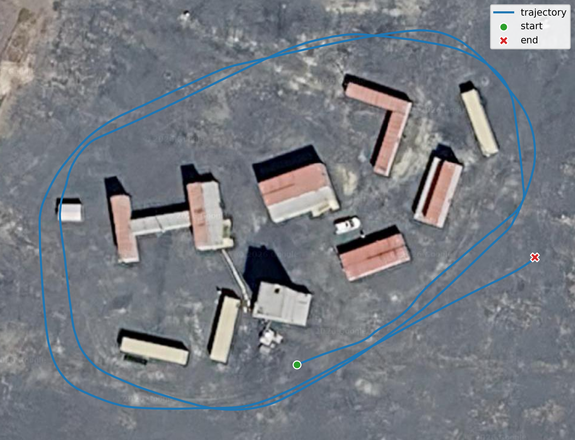 GPS trajectory map for tamu_full_high_speed_run_1_2024-04-23-15-46-20.bag