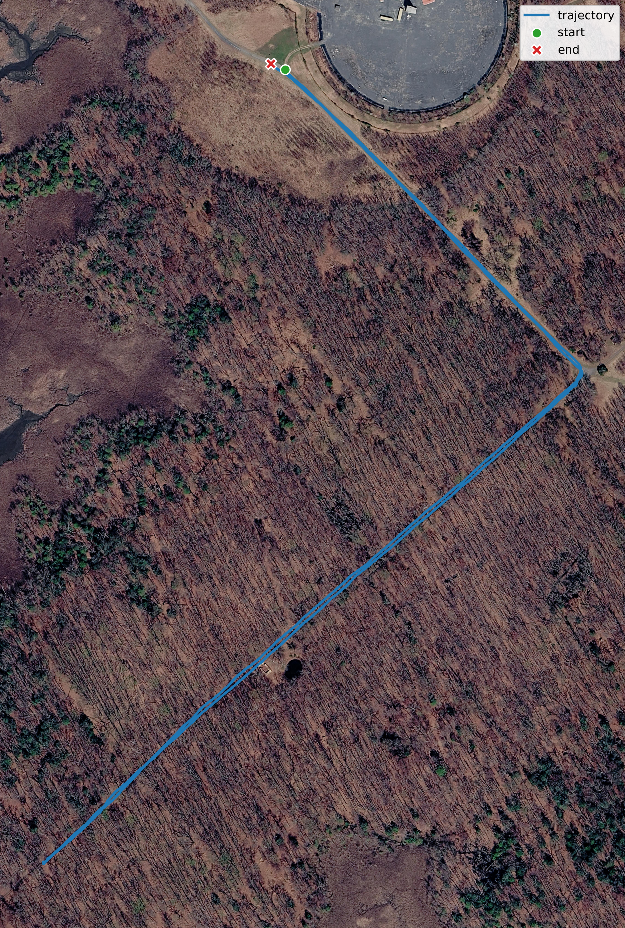 GPS trajectory map for tamu_full_stack_morning_run_1_2024-04-24-08-30-42.bag