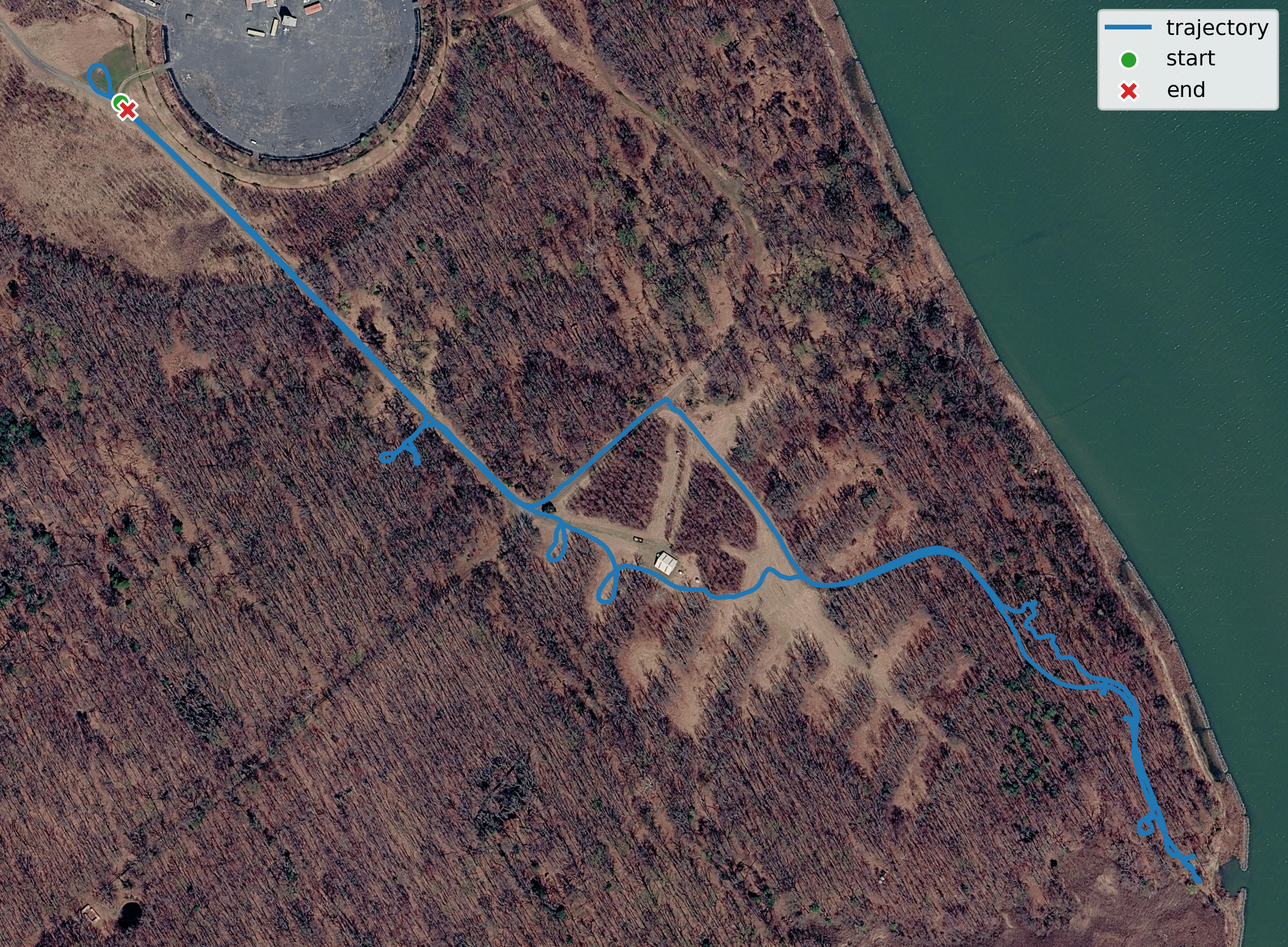 GPS trajectory map for tamu_full_stack_route_1_run_2_2024-04-23-10-27-20.bag