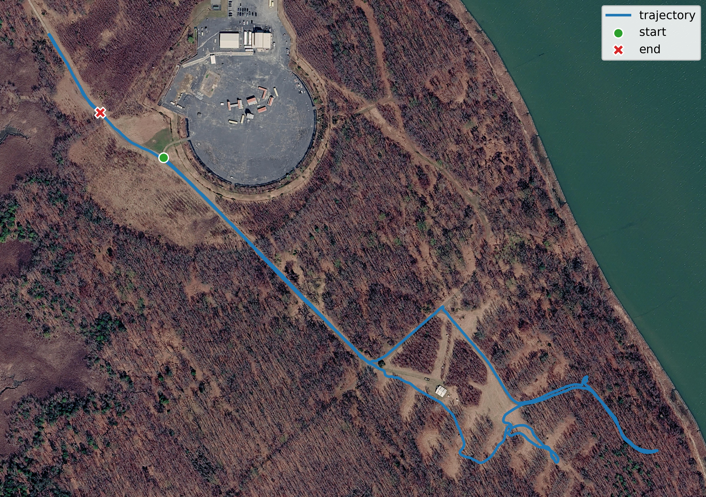 GPS trajectory map for route1_morning_2024-04-23-08-24-52.bag